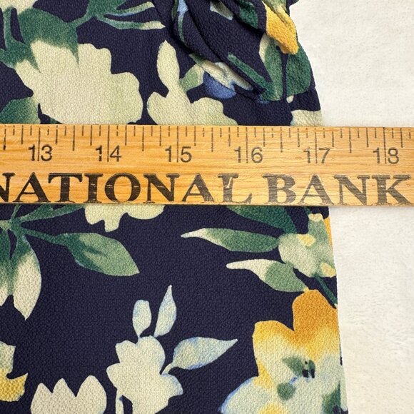 Slate & Willow Womens Blue Floral Throw Shift Dress S Short Feminine Fairycore - Picture 7 of 16